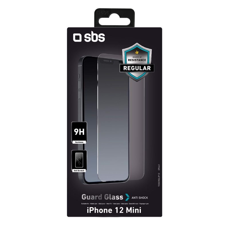 SBS Glass screen protector per iPhone 12 Mini