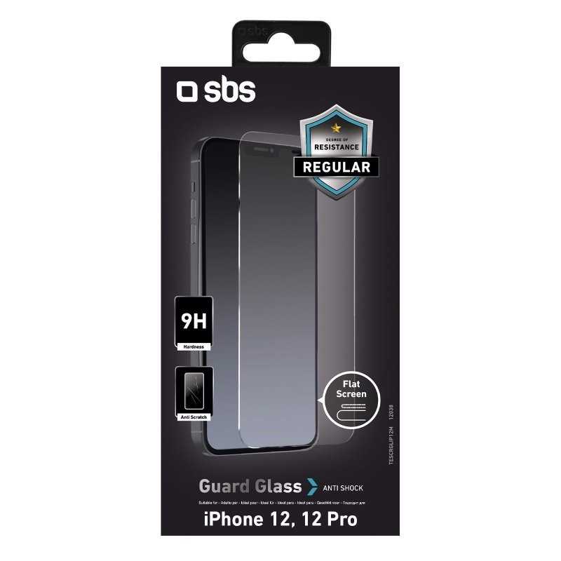 SBS Glass screen protector per iPhone 12/12 Pro