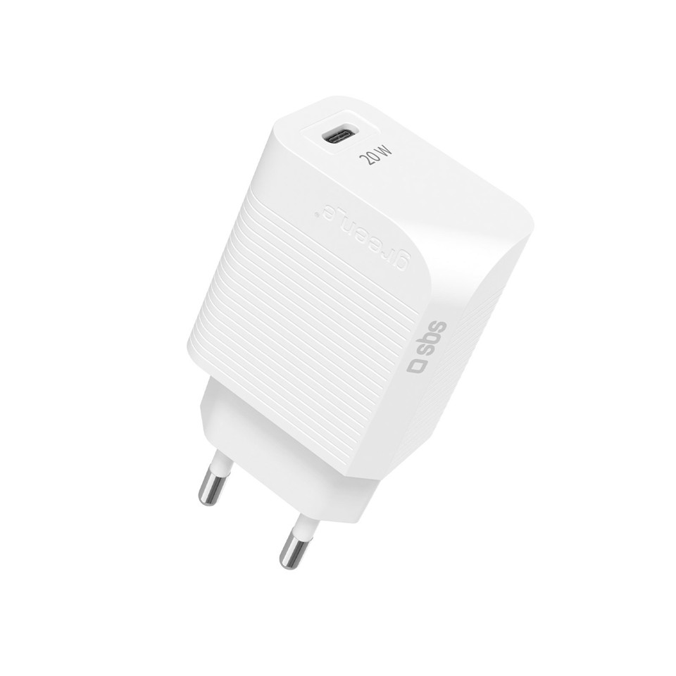 SBS GRETR1CPD20W Caricabatterie per dispositivi mobili Universale Bianco AC Ricarica rapida Interno