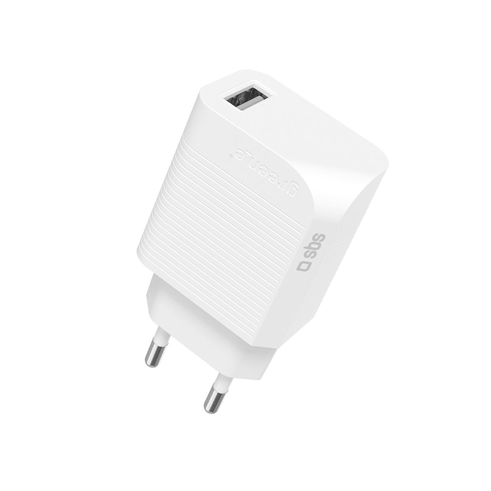 SBS GRETR1USB18W Caricabatterie per dispositivi mobili Universale Bianco AC Ricarica rapida Interno