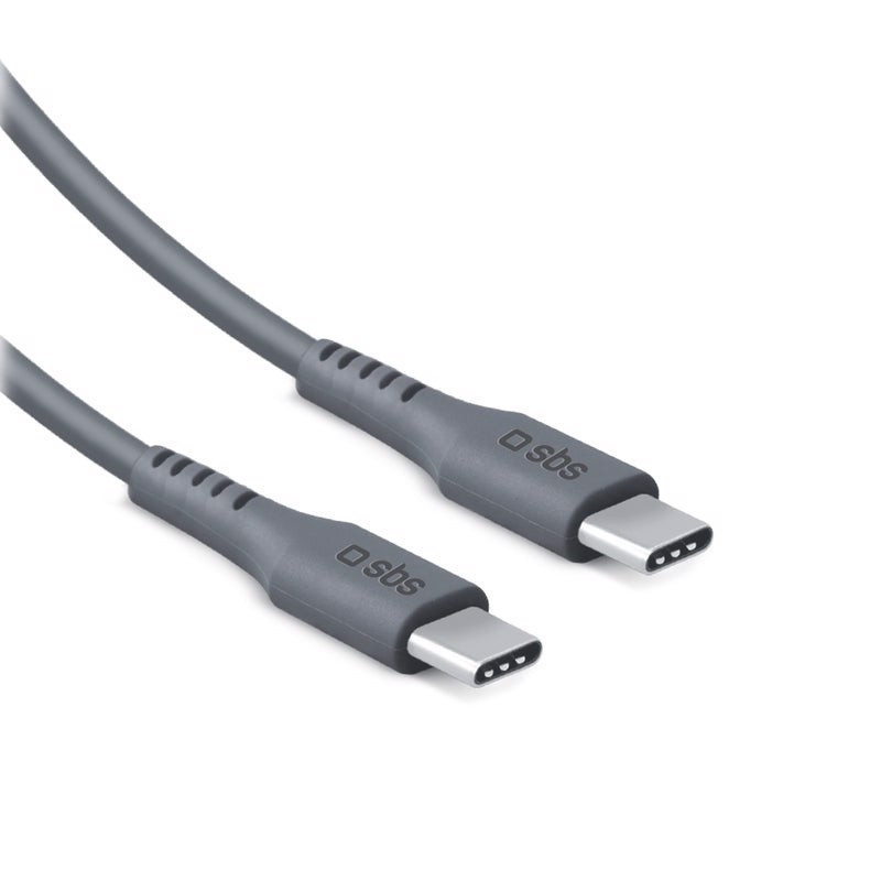 SBS LACABLETCC2M60G cavo USB USB 2.0 2 m USB C 0,48 Gbit/s 60 W Grigio
