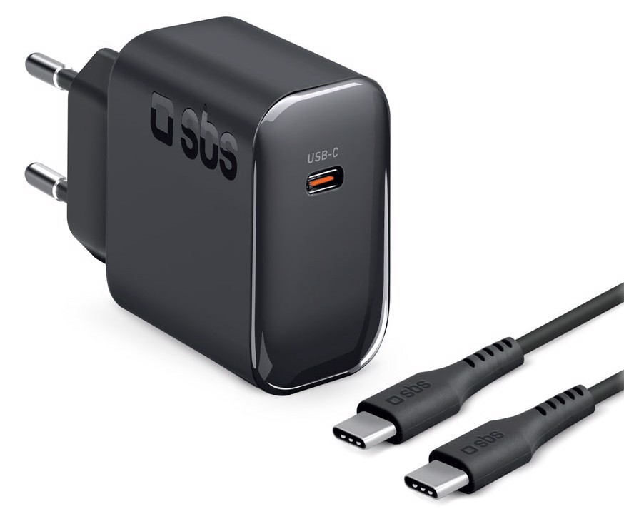 SBS LAKITTR1CPD45WK Caricabatterie per dispositivi mobili Universale Nero AC Ricarica rapida Interno