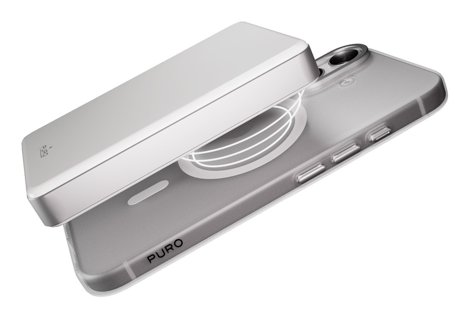 SBS LCD Pure Power Mag Polimeri di litio (LiPo) 10000 mAh Carica wireless Bianco
