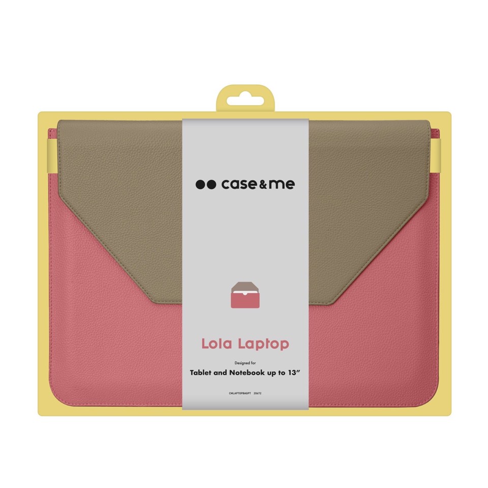SBS Lola borsa per notebook 33 cm (13") Custodia a tasca Rosa, Grigio talpa
