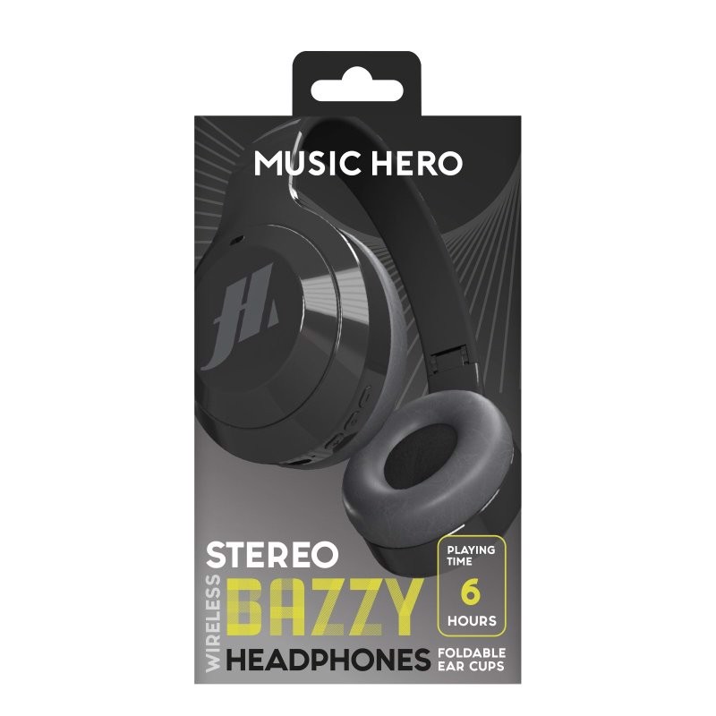 SBS MHHEADBUZZYBTK cuffia e auricolare Wireless A Padiglione Musica e Chiamate USB tipo-C Nero