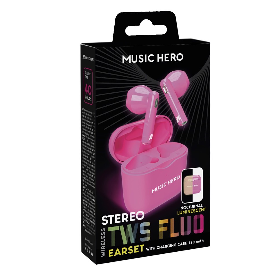 SBS MHTWSFLUOR Auricolare True Wireless Stereo (TWS) In-ear Musica e Chiamate Rosa