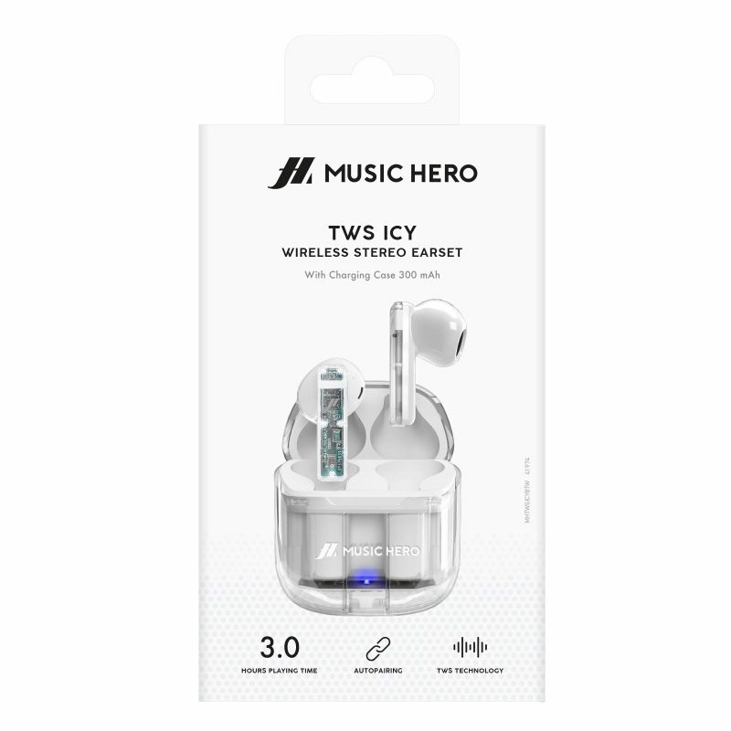 SBS Music Hero Auricolare True Wireless Stereo (TWS) In-ear Musica e Chiamate Bluetooth Bianco