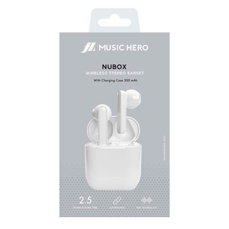 SBS Nubox Auricolare True Wireless Stereo (TWS) In-ear Musica e Chiamate USB tipo-C Bluetooth Bianco