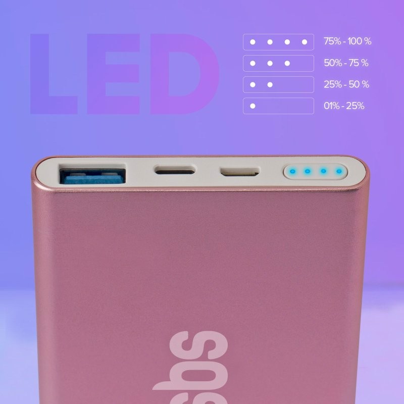 SBS Power bank a ricarica rapida da 5000 mAh - Gold Collection