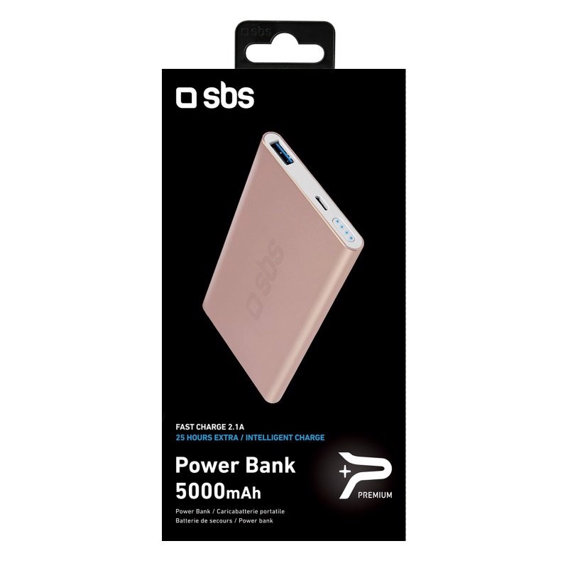 SBS Power bank a ricarica rapida da 5000 mAh - Gold Collection