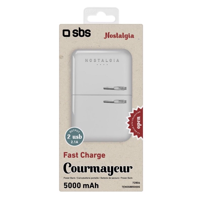 SBS Power bank da 5000 mAh Courmayeur