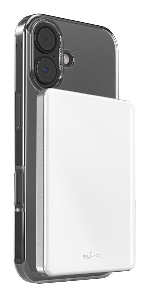 SBS Pure Power Mag Polimeri di litio (LiPo) 5000 mAh Carica wireless Bianco