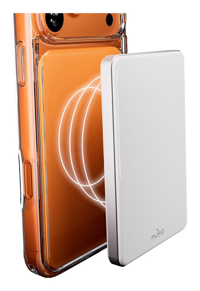 SBS Pure Power Mag Polimeri di litio (LiPo) 5000 mAh Carica wireless Bianco