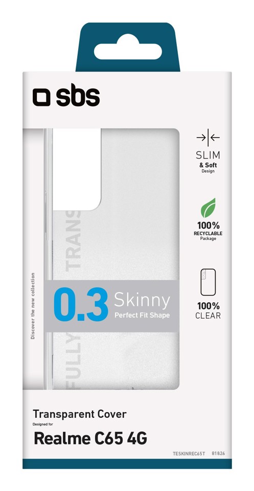 SBS Skinny custodia per cellulare 16,9 cm (6.67") Cover Trasparente