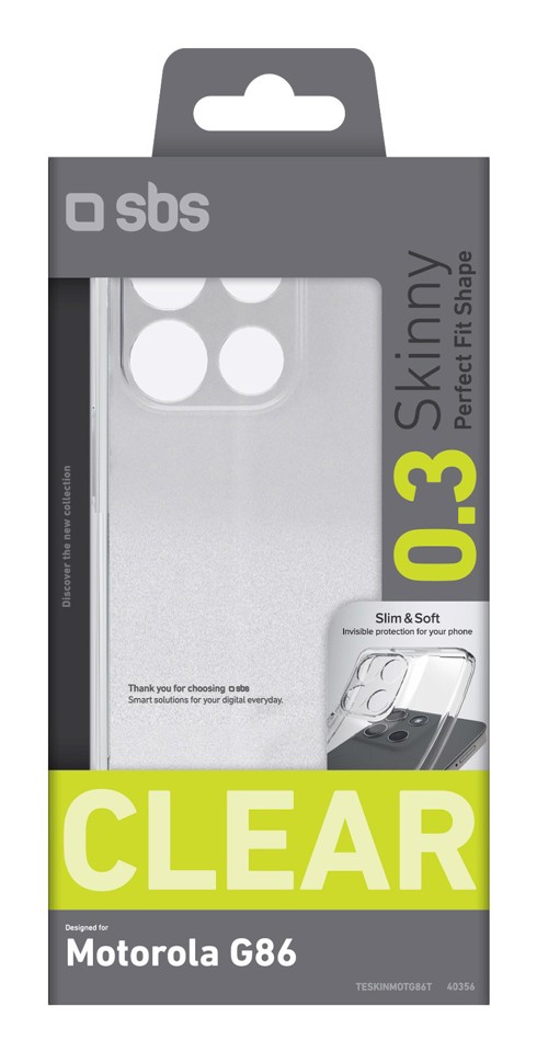 SBS Skinny custodia per cellulare 16,9 cm (6.67") Cover Trasparente per motorola g86