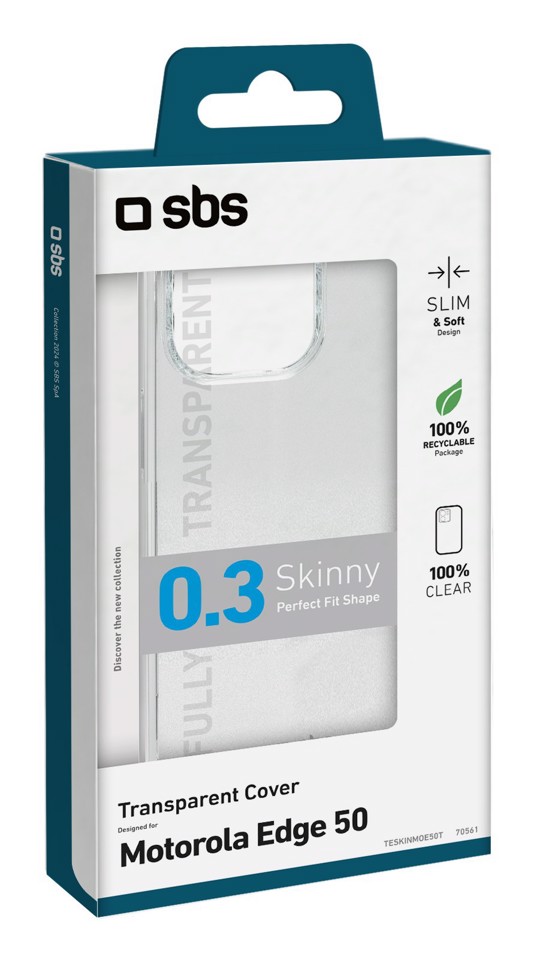 SBS Skinny custodia per cellulare 17 cm (6.7") Cover Trasparente