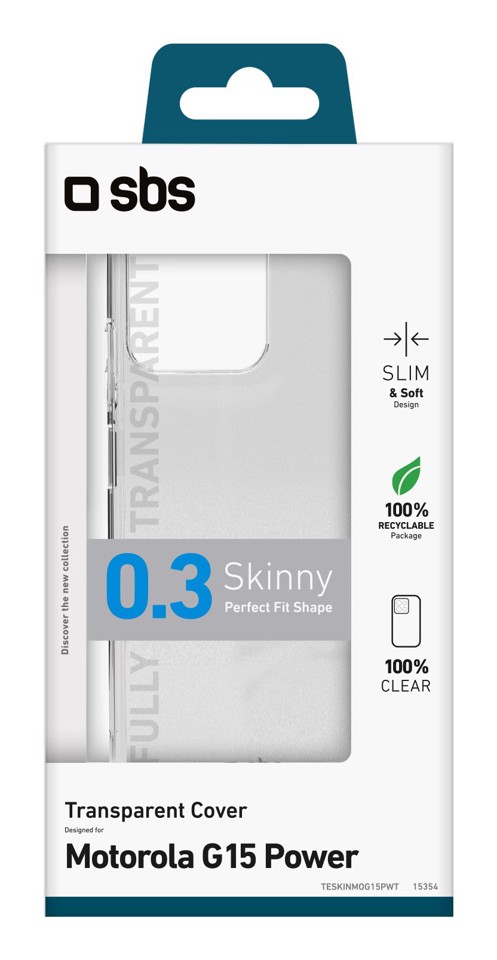 SBS Skinny  Cover Trasparente motorola g15