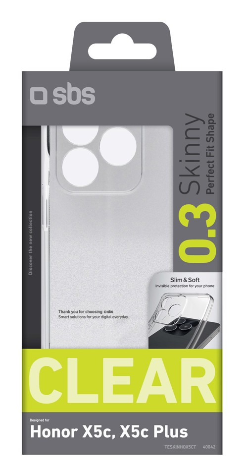 SBS Skinny custodia per cellulare 17,1 cm (6.74") Cover Trasparente per honor x5c