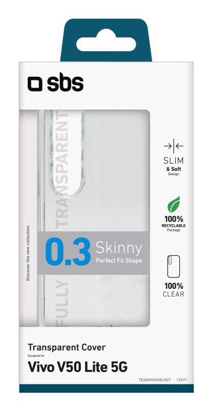 SBS Skinny Cover Trasparente vivo v50 lite 5g