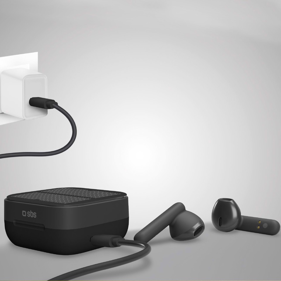 SBS Solar Twin Kobo Auricolare True Wireless Stereo (TWS) In-ear Musica e Chiamate Nero