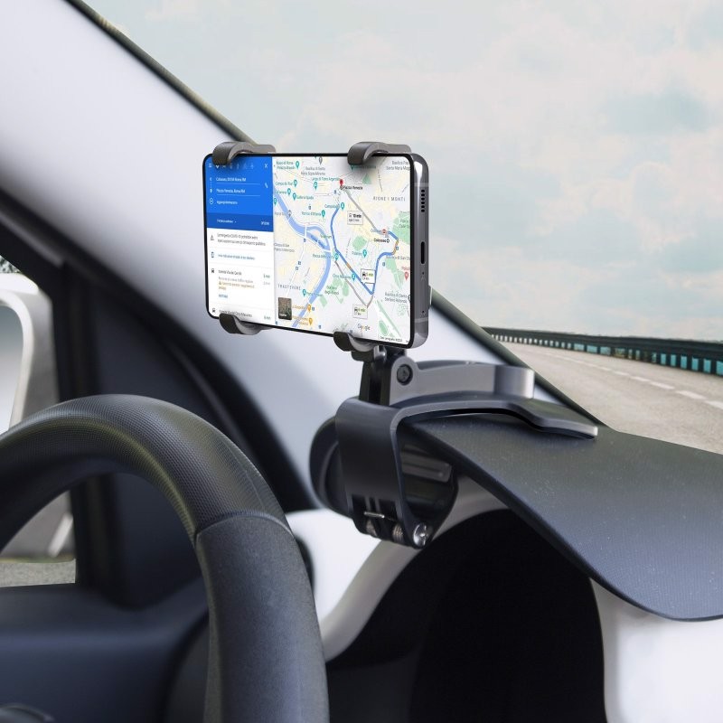 SBS Supporto orientabile per auto con gancio per smartphone fino a 7"