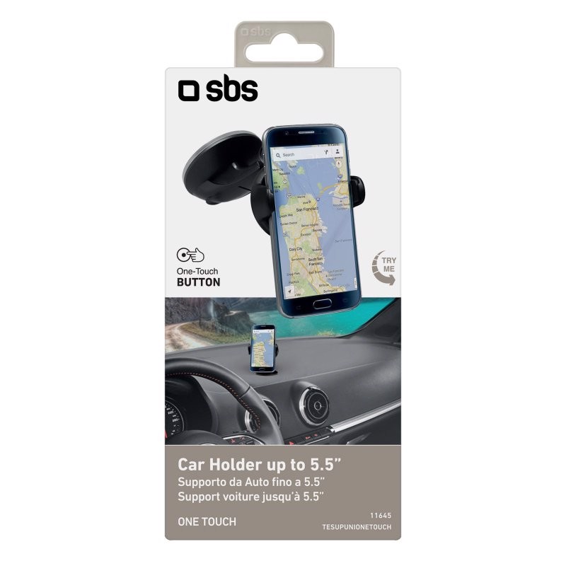 SBS Supporto universale da auto per smartphone fino a 5,5"