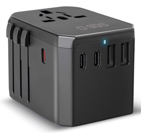 SBS TEADAPTGAN70WUNI Caricabatterie per dispositivi mobili Universale Nero AC Ricarica rapida Interno