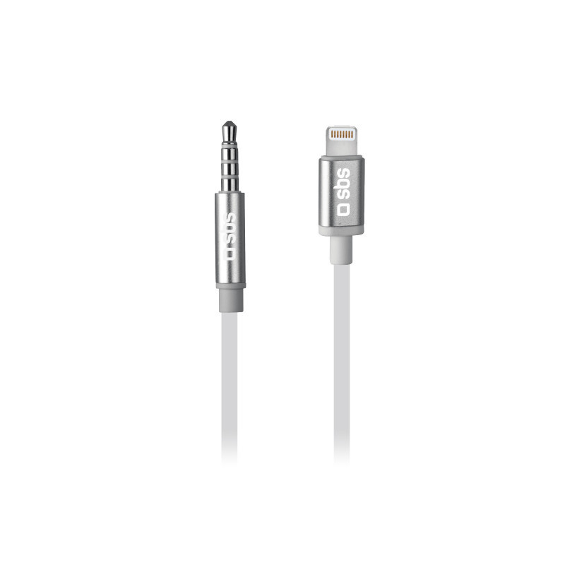 SBS TEADAPTIPJACK35W cavo audio 1 m 3.5mm Lightning Bianco