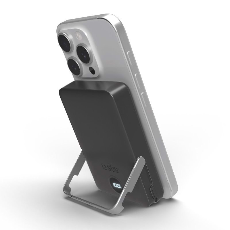 SBS TEBB10000MAGSTAND batteria portatile 10000 mAh Carica wireless Nero
