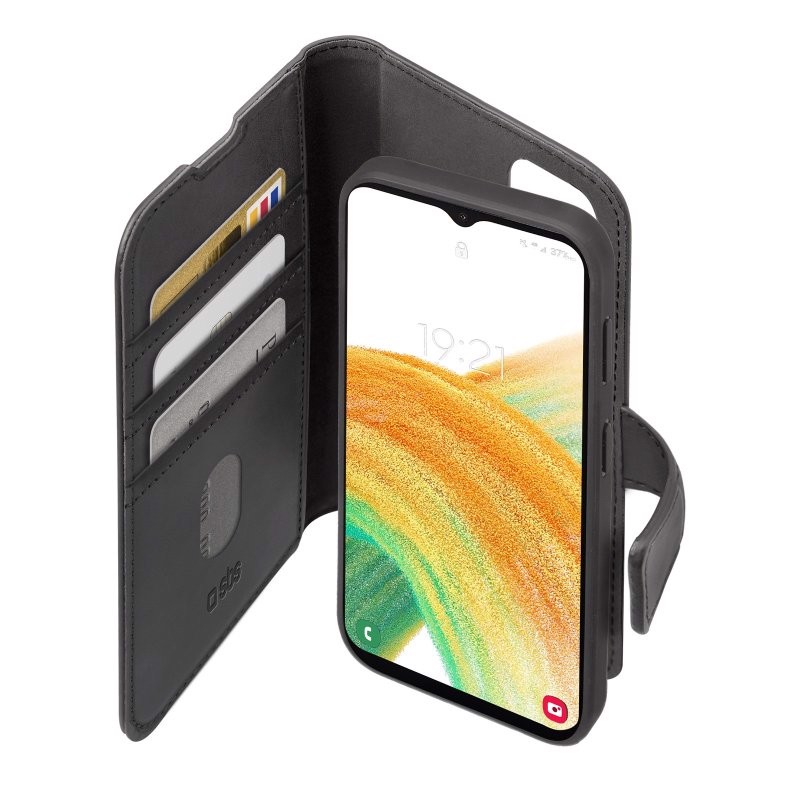 SBS TEBKDETSAA134GK custodia per cellulare 16,8 cm (6.6") Custodia a libro Nero