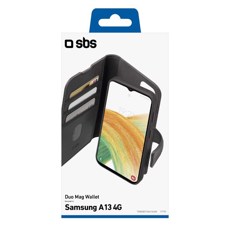 SBS TEBKDETSAA134GK custodia per cellulare 16,8 cm (6.6") Custodia a libro Nero