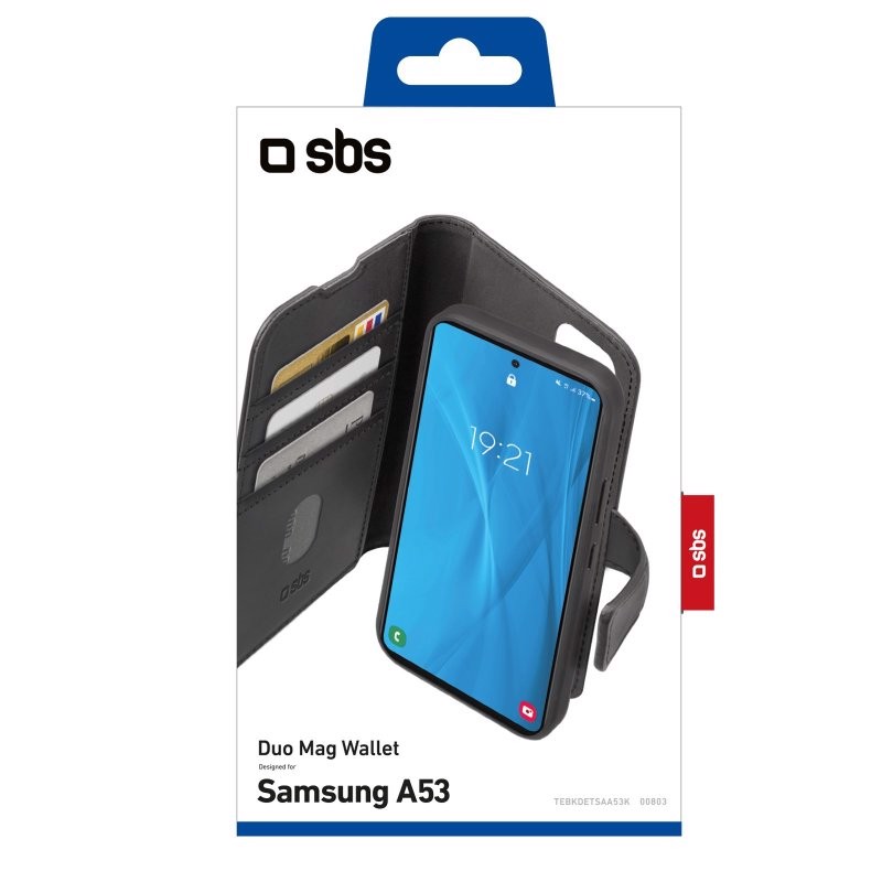 SBS TEBKDETSAA53K custodia per cellulare 16,5 cm (6.5") Custodia a borsellino Nero