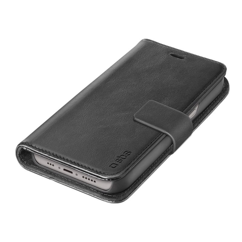 SBS TEBKLEATIP1461K custodia per cellulare 15,5 cm (6.1") Custodia a borsellino Nero