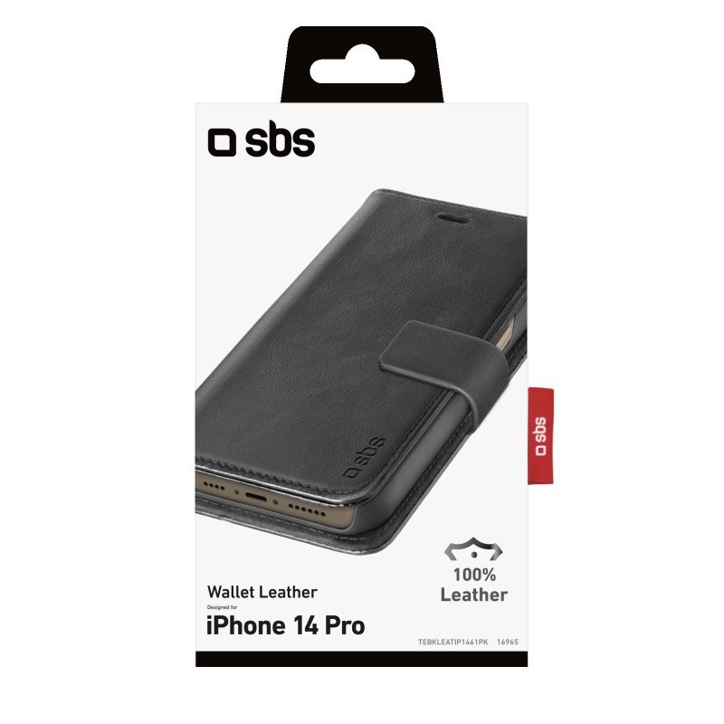SBS TEBKLEATIP1461PK custodia per cellulare 15,5 cm (6.1") Custodia a borsellino Nero
