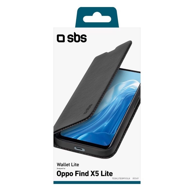 SBS TEBKLITEOPFX5LK custodia per cellulare 16,3 cm (6.43") Custodia a borsellino Nero