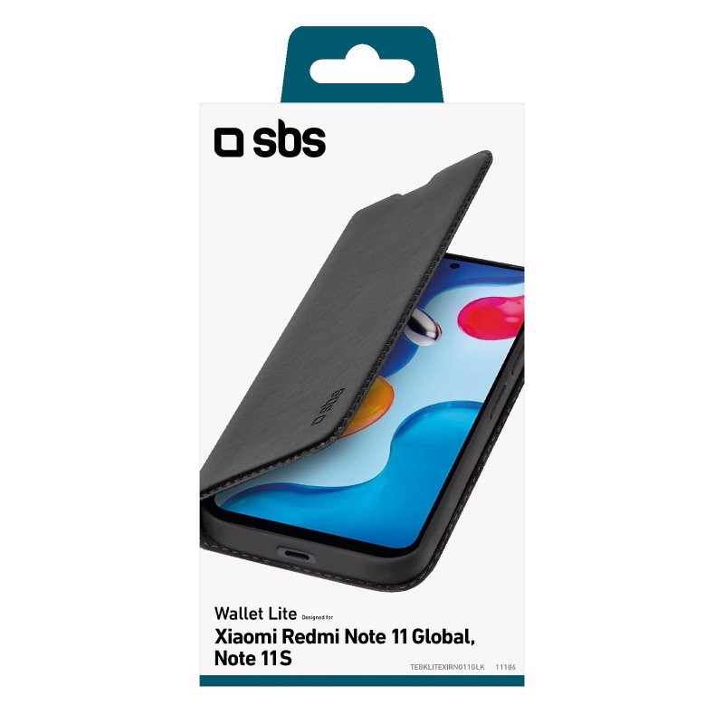 SBS TEBKLITEXIRNO11GLK custodia per cellulare 16,3 cm (6.43") Custodia a borsellino Nero