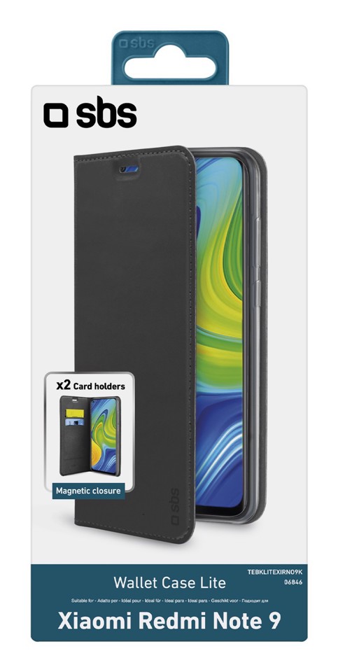 SBS TEBKLITEXIRNO9K custodia per cellulare 16,6 cm (6.53") Custodia a borsellino Nero