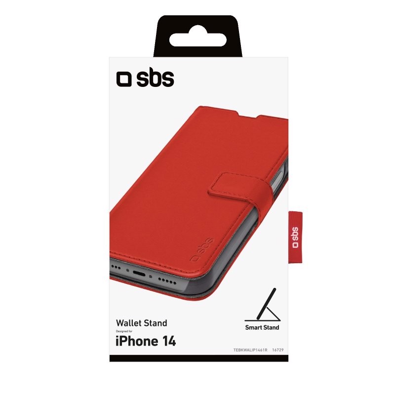 SBS TEBKWALIP1461R custodia per cellulare 15,5 cm (6.1") Custodia a borsellino Rosso