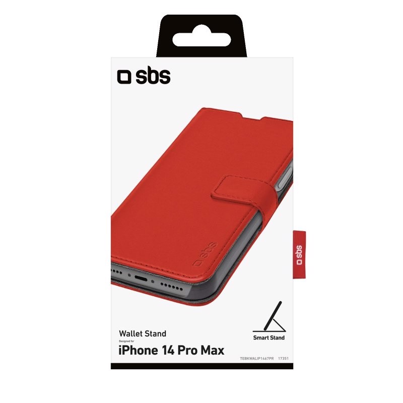 SBS TEBKWALIP1467PR custodia per cellulare 17 cm (6.7") Custodia a borsellino Rosso
