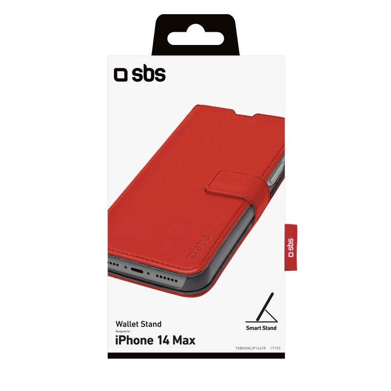 SBS TEBKWALIP1467R custodia per cellulare 17 cm (6.7") Custodia a borsellino Rosso