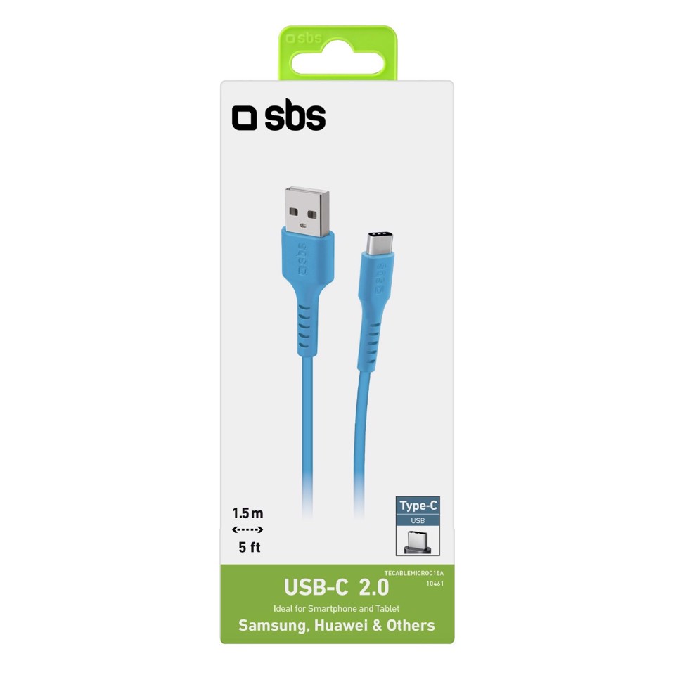 SBS TECABLEMICROC15A cavo USB USB 2.0 1,5 m USB A USB C Blu