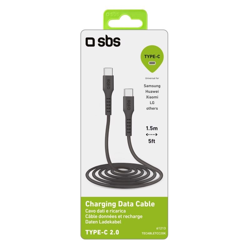 SBS TECABLETCC20K cavo USB USB 2.0 1,5 m USB C Nero