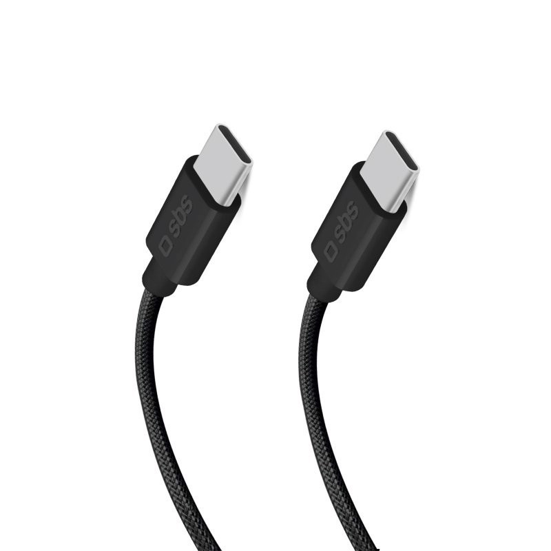 SBS TECABLETISSUETCC32K cavo USB USB 3.2 Gen 2 (3.1 Gen 2) 1,5 m USB C 10 Gbit/s 100 W Nero