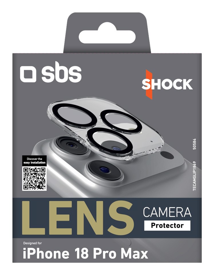 SBS TECAMGLIP1869 protezione per lo schermo e il retro dei telefoni cellulari Protezione per obiettivo della fotocamera Apple 1 pz