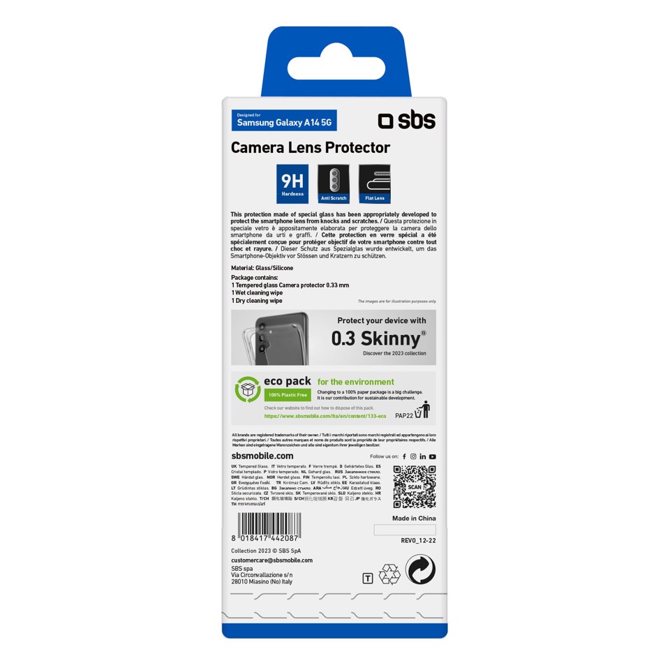 SBS TECAMGLSAA145G Protezione per obiettivo della fotocamera Samsung 1 pz