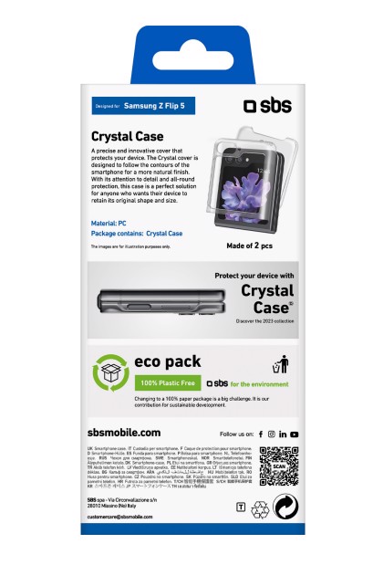 SBS TECOVSAZFLIP5T Cover crystal samsung z flip5 Trasparente