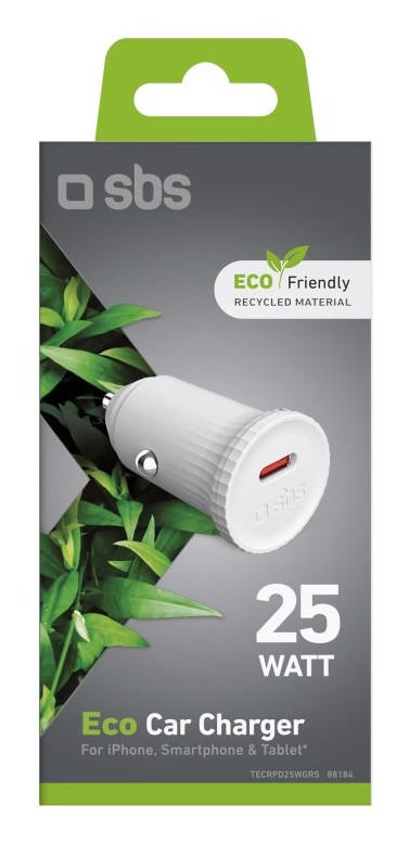 SBS TECRPD25WGRS Caricabatterie per dispositivi mobili Universale Ciano Accendisigari Ricarica rapida Auto
