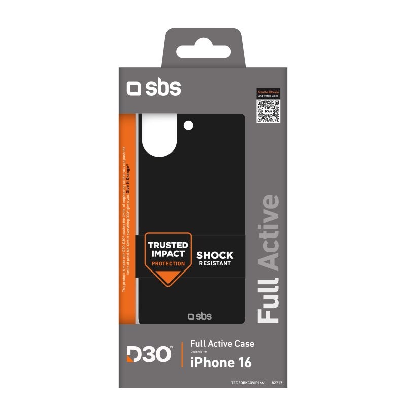 SBS TED3OBKCOVIP1661 custodia per cellulare iphone 16 Nero