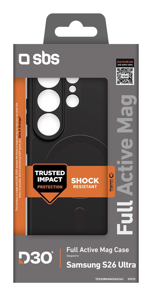 SBS TED3OBKMAGSA26U custodia per cellulare 17,5 cm (6.9") Cover Nero