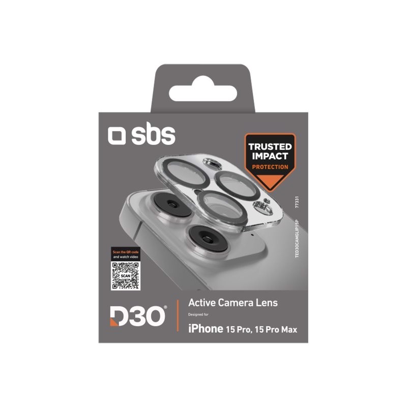 SBS TED3OCAMGLIP15P Protezione per obiettivo della fotocamera 15 pro 1 pz
